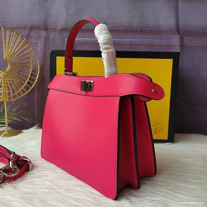 Rose Leather In ISeeU Bag Peekaboo Fendi Petite Nappa 0715